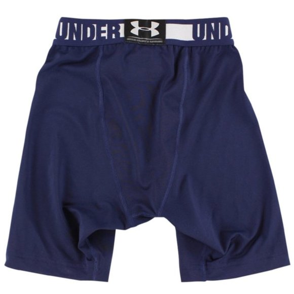 Under Armour Men’s HeatGear Sonic Compression Shorts Navy Blue White Size Medium - Picture 4 of 14